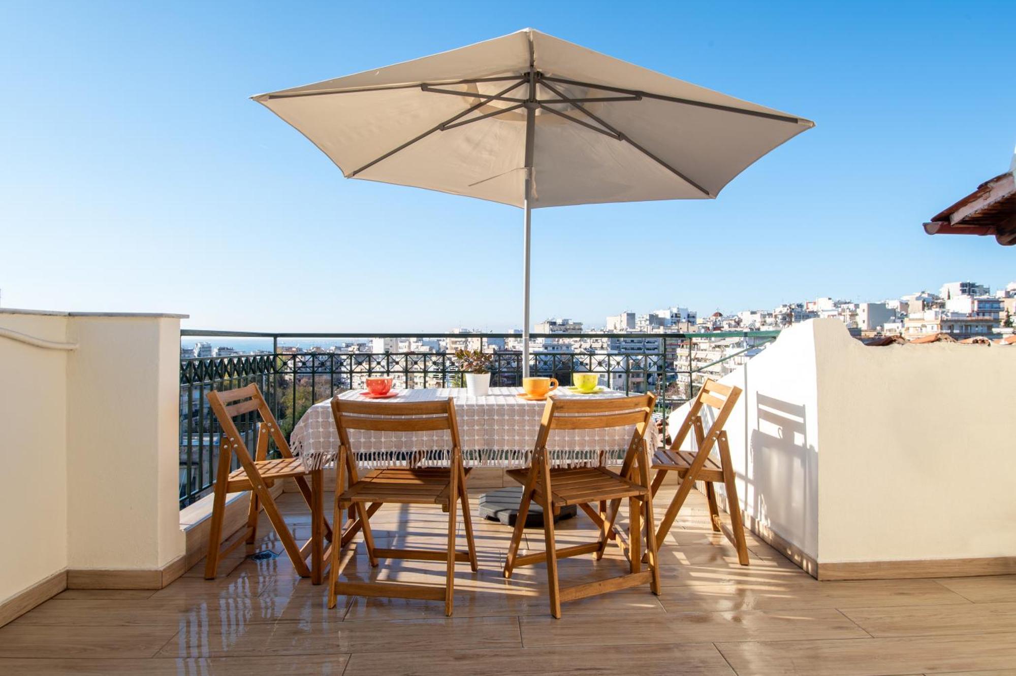 Sunset Rooftop Apartment Thessaloniki Exterior foto
